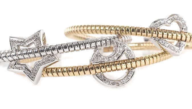 bracciale tubogas linea Cuori e Fiori