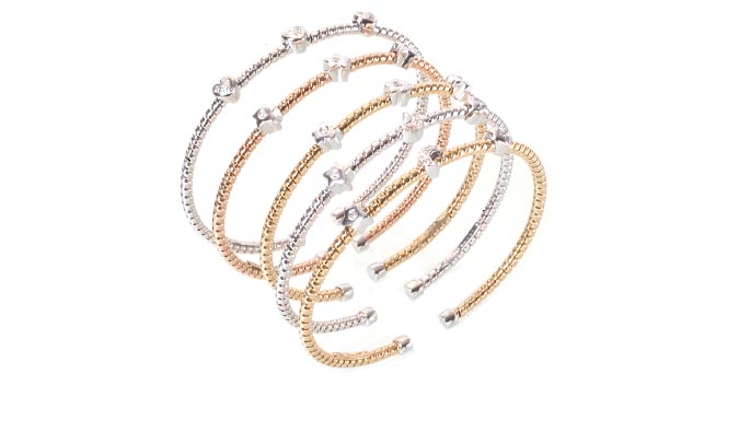 bracciale tubogas linea Cuori e Fiori