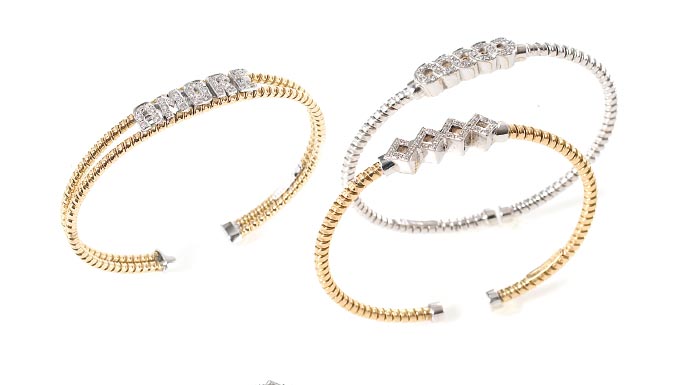 bracciale tubogas linea Cuori e Fiori