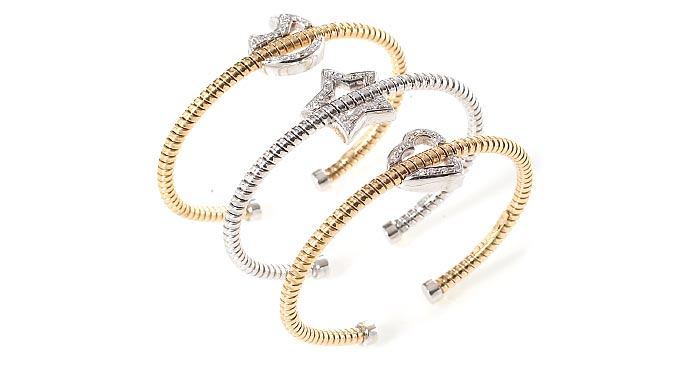 bracciale tubogas linea Cuori e Fiori