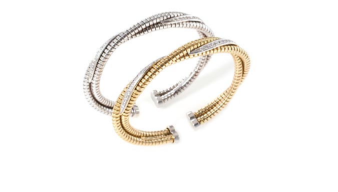 bracciale tubogas linea Cuori e Fiori