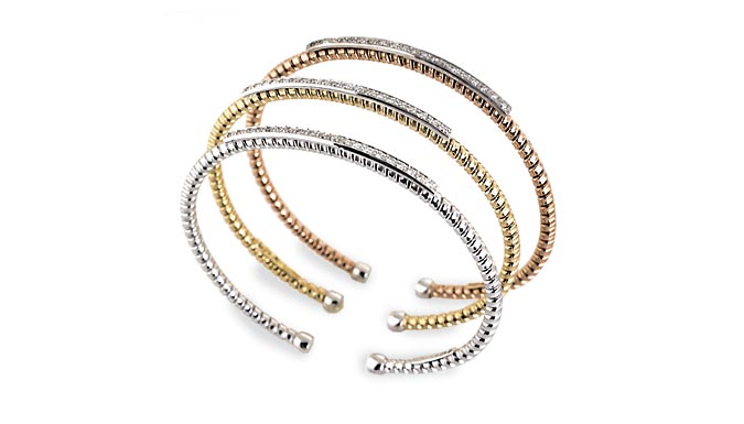 bracciale tubogas linea Cuori e Fiori