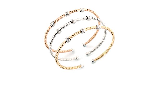 bracciale tubogas linea Cuori e Fiori